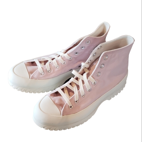 Converse CTAS Lugged 2.0 Hi Platform Barely Rose Sneakers - Picture 3 of 8